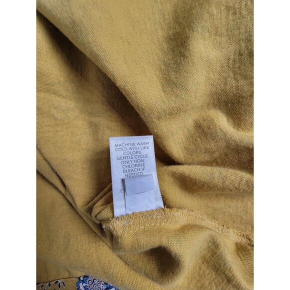 J.Jill Pure Jill Printed V-Neck Top Womens Large Floral Multicolor 3/4 Sleeve - Picture 5 of 8